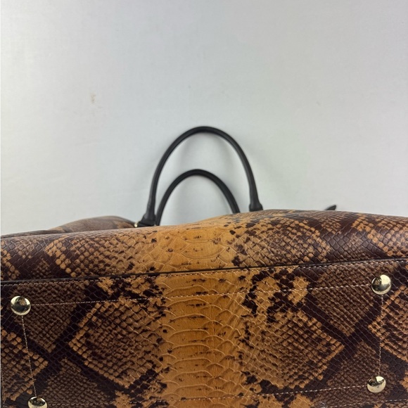 Coach Brown and Black Snake Print Handbag - Picture 10 of 17